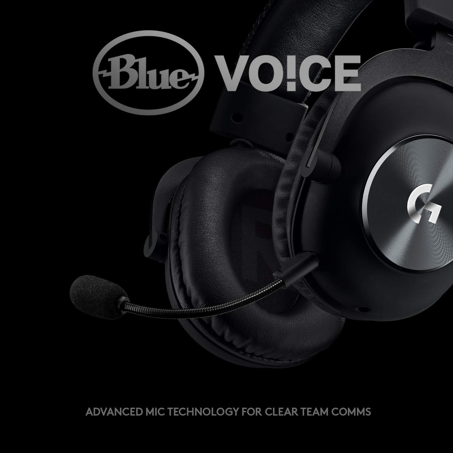 Logitech G Pro X Wired Gaming Headset: Blue VO!CE Detachable Boom Mic, DTS 7.1, 50 mm Drivers, USB/3.5mm Aux, Spare Memory Foam Ear Pads, USB DAC