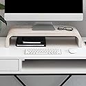 Anji Mountain Wood Monitor Stand Riser Desk Desktop Organizer Table for Home, Office Workspace, Laptop Riser, Ergonomic Design Stand for Gaming Setup