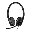 EPOS I SENNHEISER C10 USB Headset with Microphone | Wired Headphones with Simple and Flexible USB C Connection and EPOS BrainAdapt™ Technology ,Black