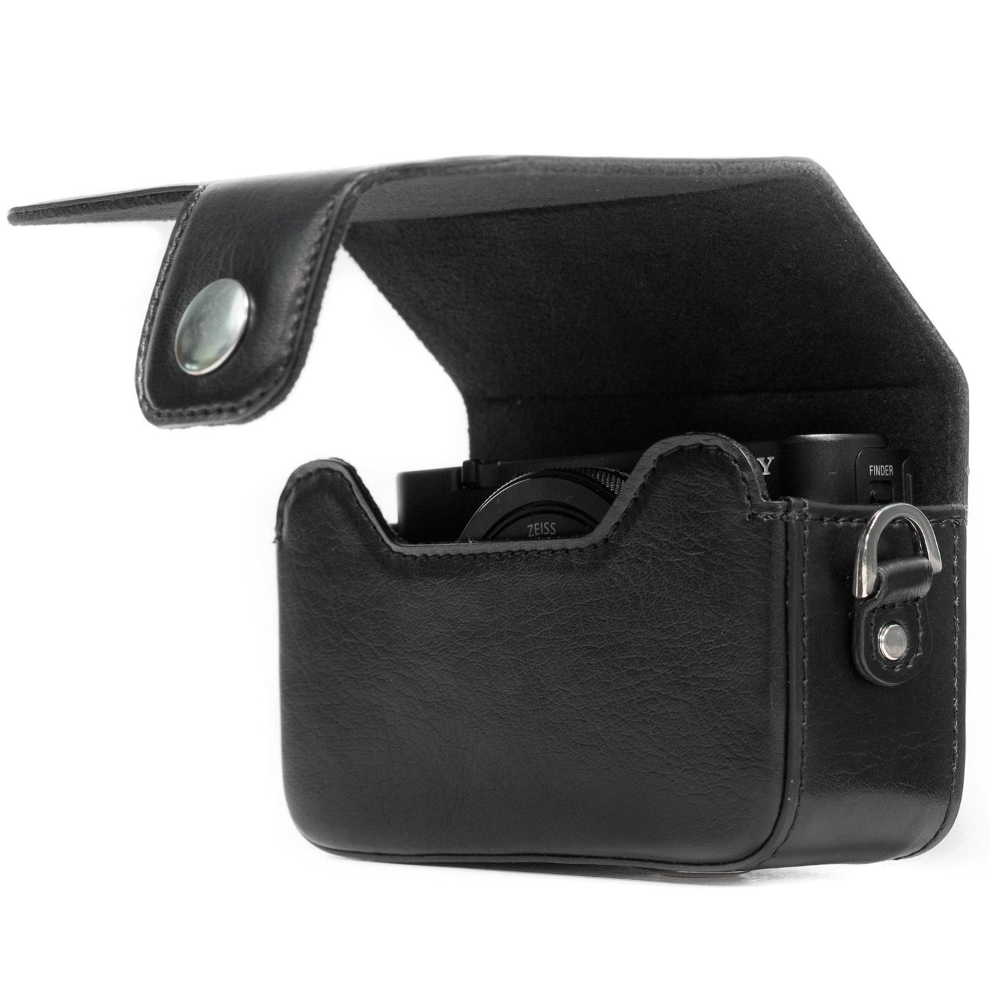 MegaGear MG281 Leather Camera Case with Strap compatible with Sony Cyber-shot DSC-RX100 VII, DSC-RX100 VI, DSC-RX100 V, DSC-RX100 IV, DSC-RX100 III