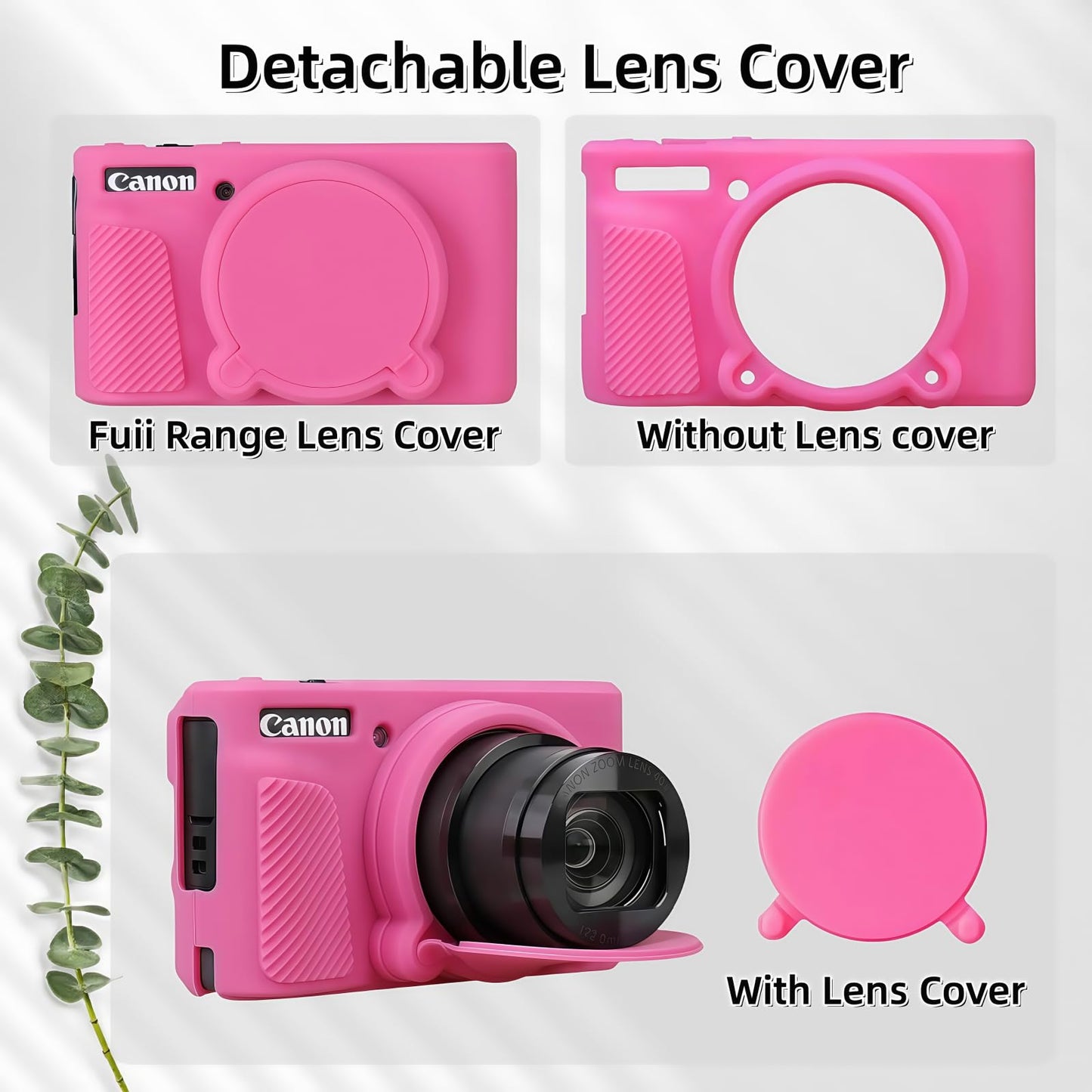 SZHSYJY Camera Case for Canon PowerShot SX740/ SX730 Digital Camera,Soft Silicone Protective Bag Removable Lens Cover,Anti-Scratch Slim Fit