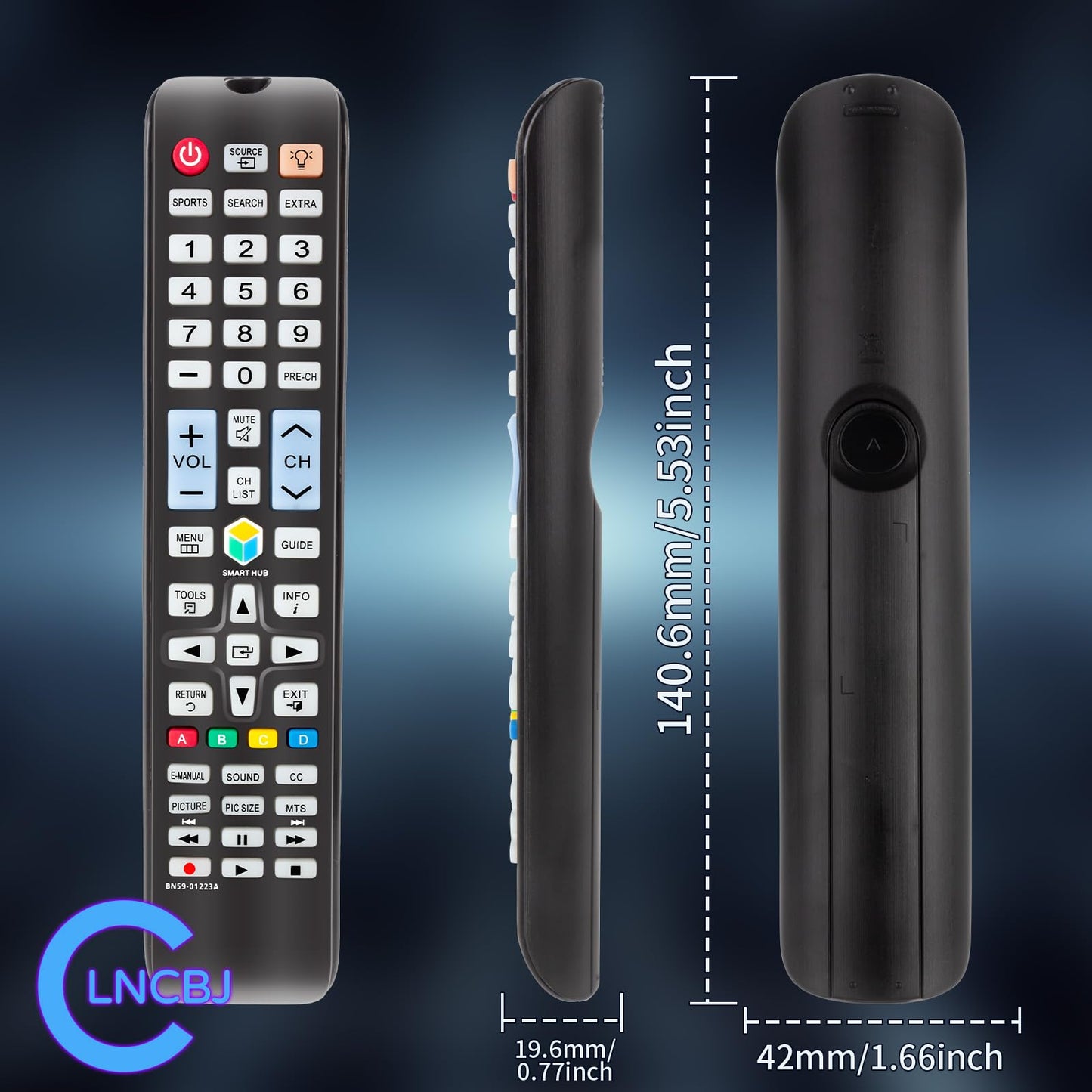 New BN59-01223A Replace Remote Control Compatible with Samsung TV UN75JU650 UN65JU650 UN40JU6500F