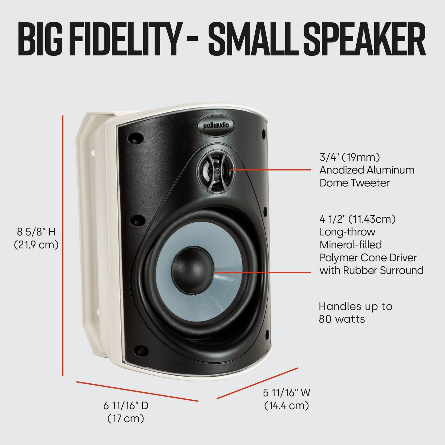 Polk Audio Atrium 4 Outdoor Speakers with Powerful Bass (Pair, White), All-Weather Durability, Speed-Lock Mounting System (Renewed)