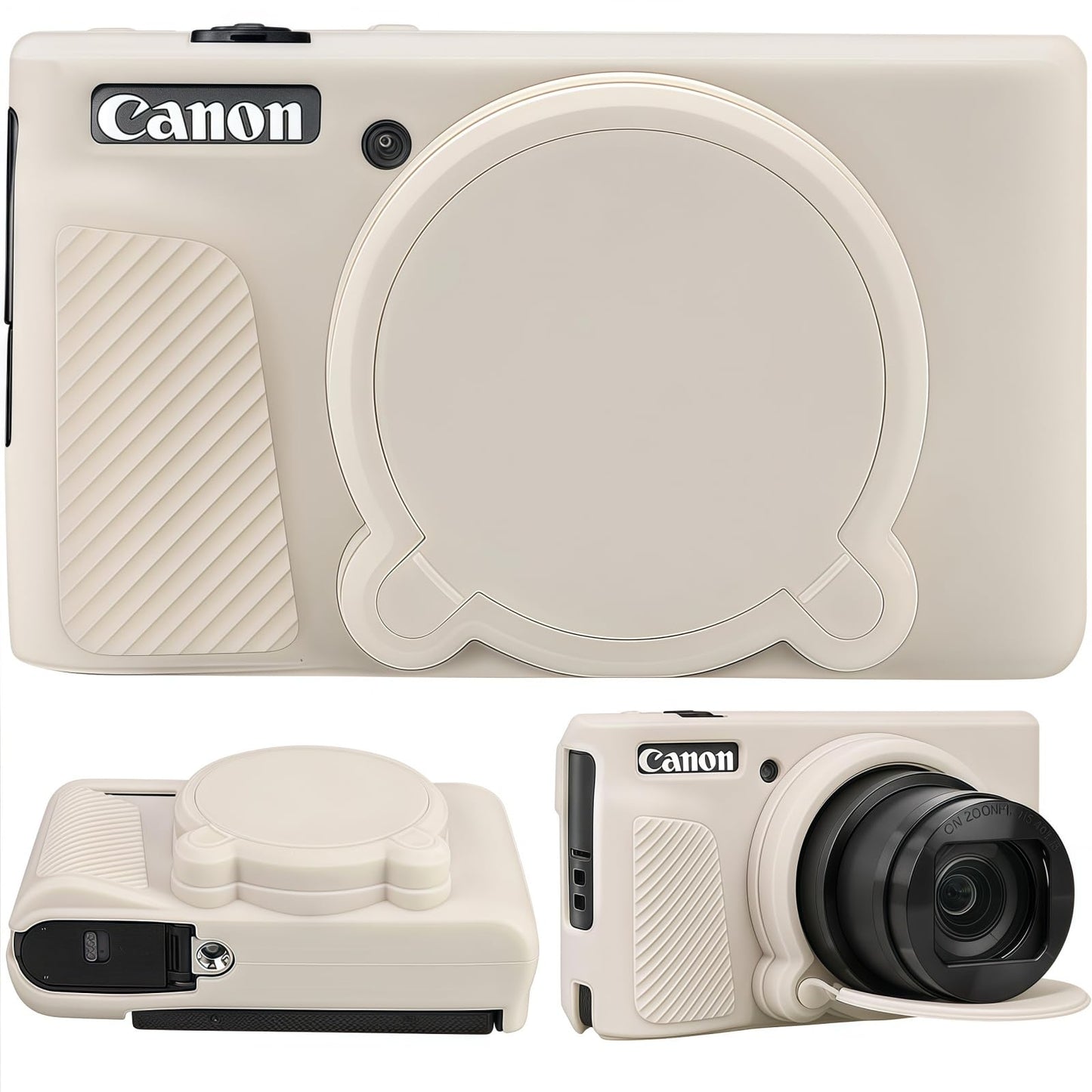 SZHSYJY Camera Case for Canon PowerShot SX740/ SX730 Digital Camera,Soft Silicone Protective Bag Removable Lens Cover,Anti-Scratch Slim Fit
