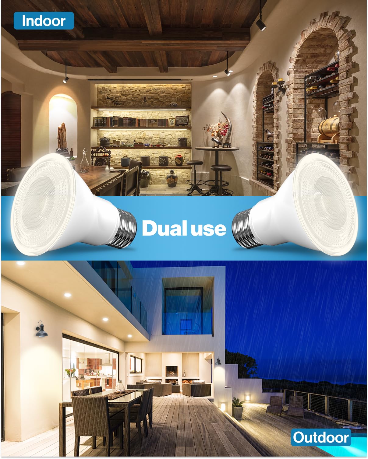 Sunco 2 Pack PAR30 LED Bulb, Long Neck Bright Flood Light, E26, 11W=75W