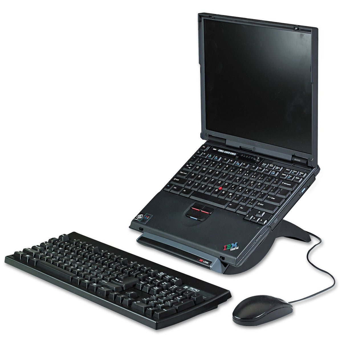 EAR Vertical Notebook Computer Riser, Cable Management, 9 x 3-3/4 x 9-1/2, Black