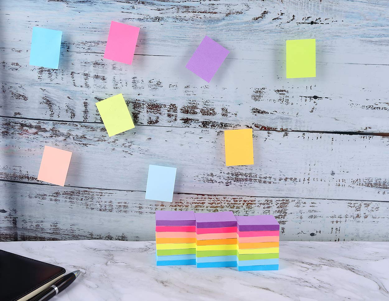 Mini Sticky Notes 1.5x2 Inches,48 Pads, Bright Colors Self-Stick Pads