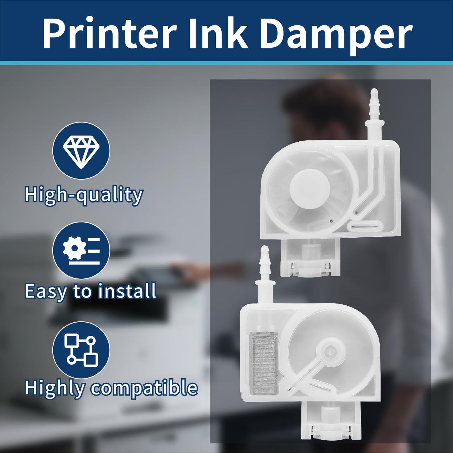AMOILS 6pcs Printer Ink Damper for Epson, Compatible with 4880c 9800 7880c 7800 4800, Dx5 XP600 TX800 4720 186000 158000 160010 187000
