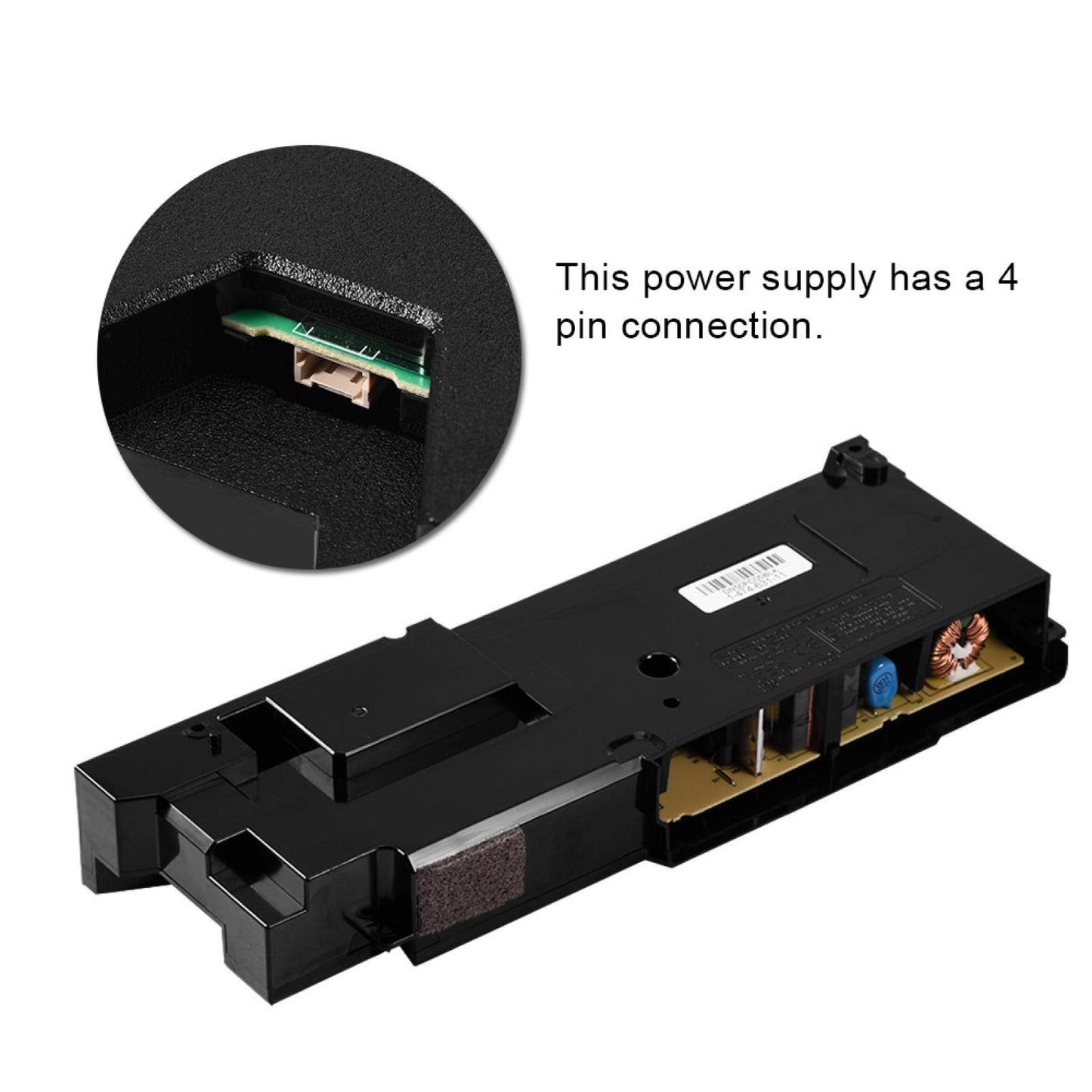 Replacement Power Supply,Replacement ADP-200ER Power Supply Unit 4 Pin for CUH-1215A CUH-12XX Serie,Made of ABS,Wear-Resistant and Anti