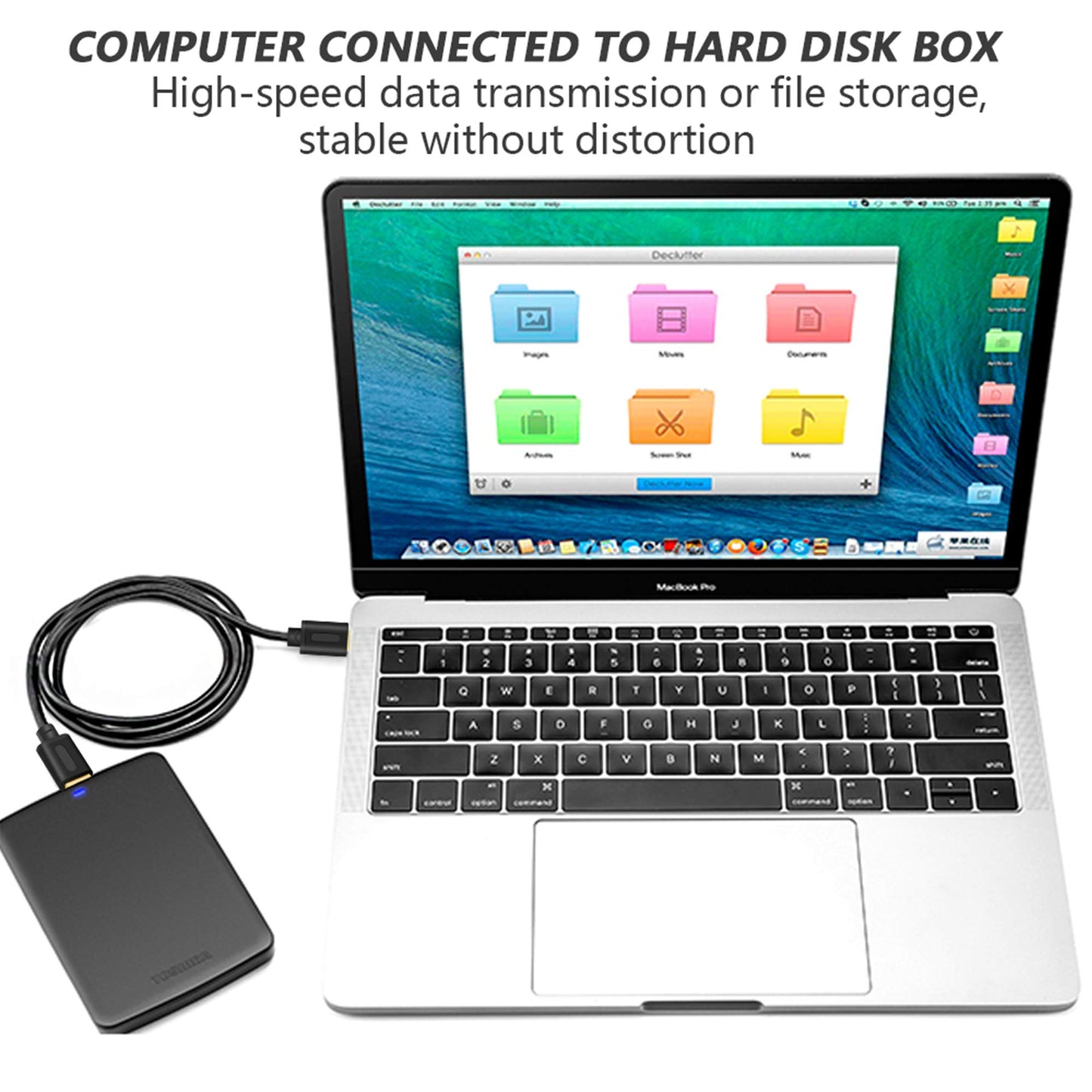 USB 3.0 A to A Male Cable 10Ft, USB Male to Male Cable Double End USB Cord Compatible with Hard Drive Enclosures, DVD Player, Laptop (10FT)