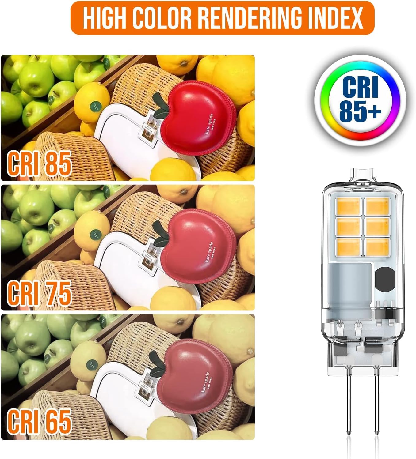 RuLEDne G4 LED Bulb 12V AC/DC, JC Bi-Pin Base Light Bulb 1.5W, Equivalent to 15 Watt Halogen G4, Not Dimmable 3000K Warm White for Landscape Lighting