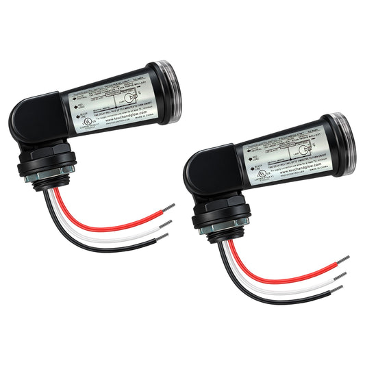 Touch & Glow Photocell LED Light Sensor - Lighting Control with Swivel Mount - IP65 Waterproof - Outdoor Light Sensor for LED, CFL- UL Listed