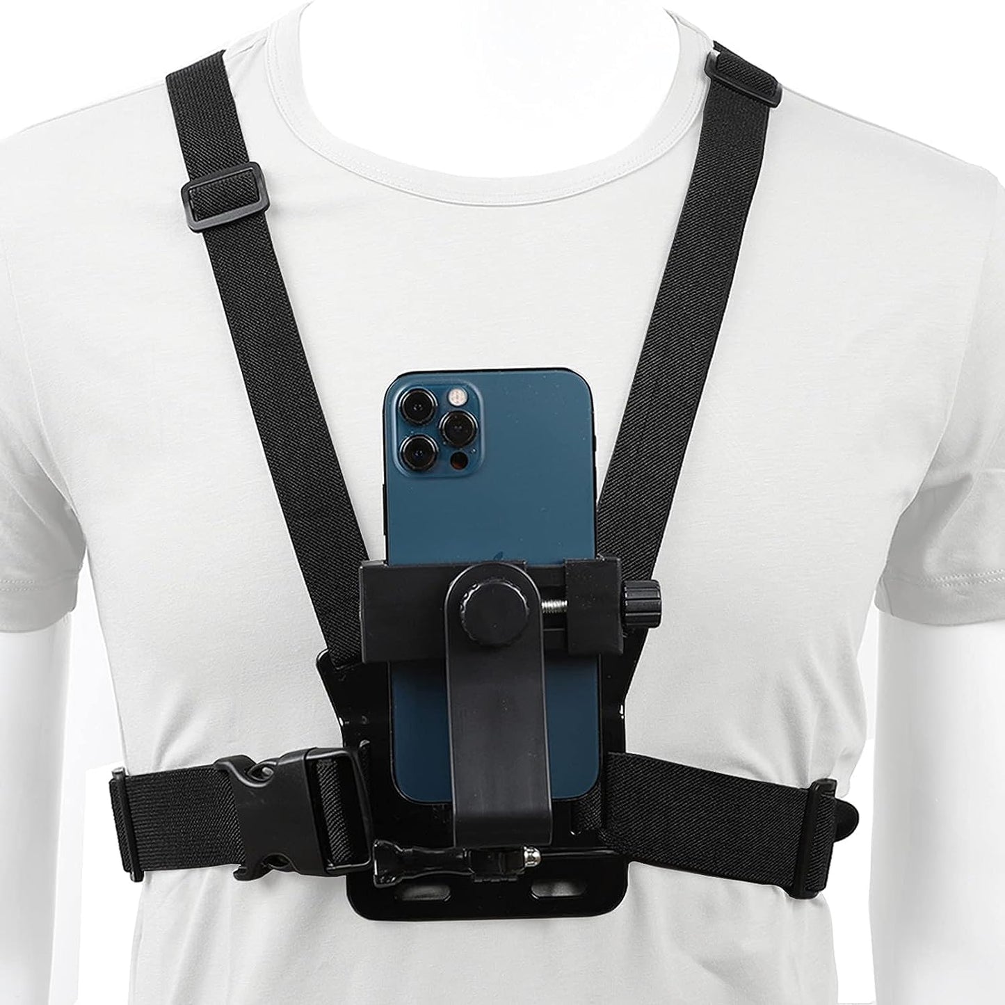 PellKing Mobile Phone Chest Mount Harness Strap Holder Cell Phone Clip Action Camera POV for Samsung iPhone Plus etc