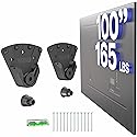 VIVO No Stud TV Wall Mount for 32 to 100 inch Screens, Max VESA 1000x600mm, Studless Drywall Mounting Solution, Black, MOUNT-NS100