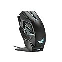 ASUS ROG Spatha X Wireless Gaming Mouse - MMO/MOBA Design, 12 Programmable Buttons, Right-Handed, 168g, Dual-Mode (Wired/2.4GHz), 19K DPI, up to 67Hr