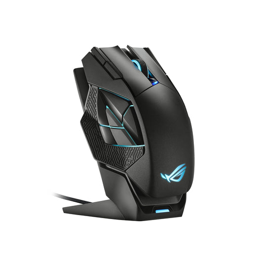 ASUS ROG Spatha X Wireless Gaming Mouse - MMO/MOBA Design, 12 Programmable Buttons, Right-Handed, 168g, Dual-Mode (Wired/2.4GHz), 19K DPI, up to 67Hr