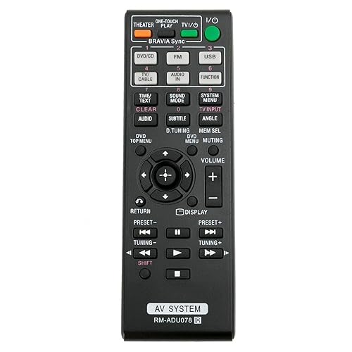 New RM-ADU078 Remote Control Compatible for Sony HCD-DZ610 DAV-DZ170 DAV-DZ171 DAV-DZ175
