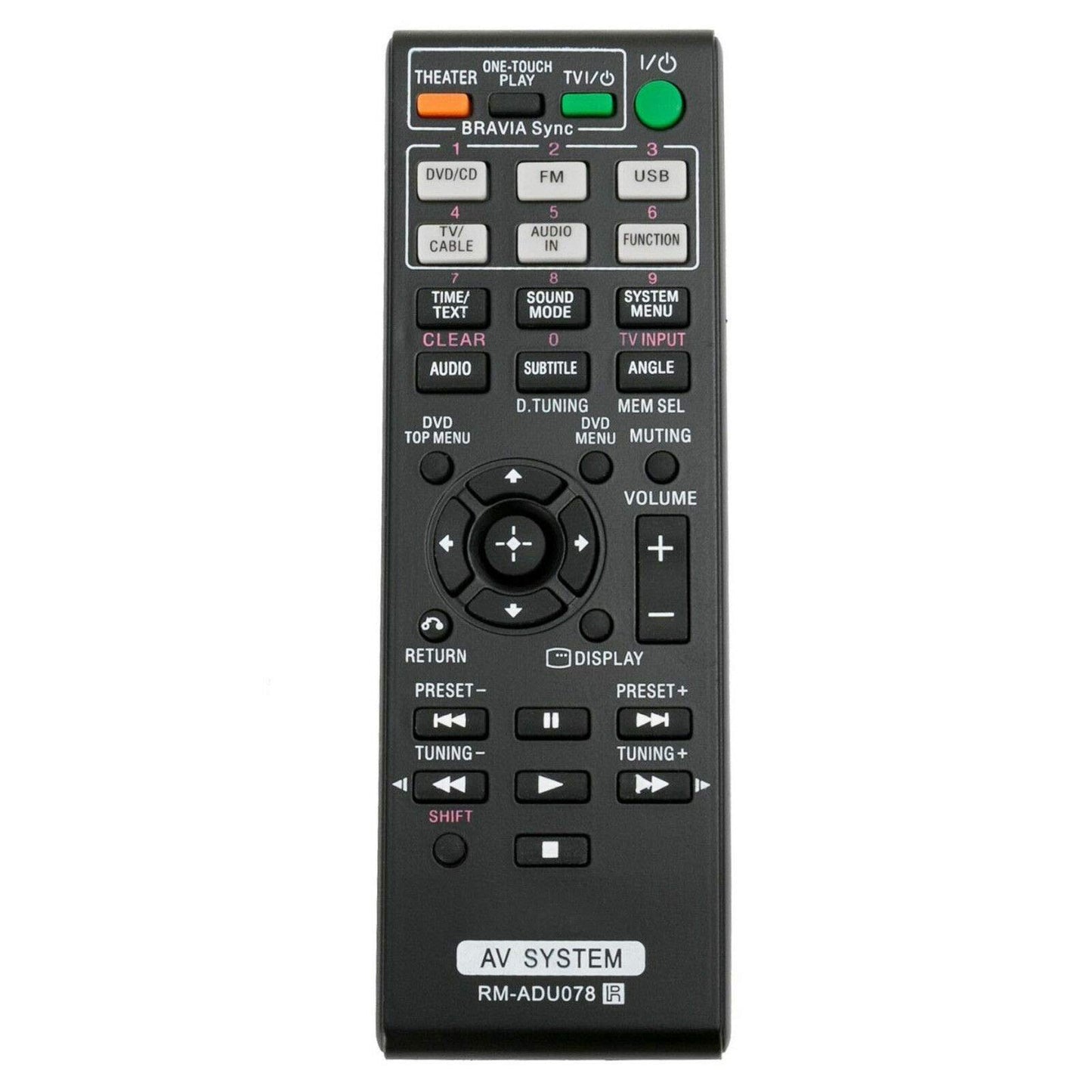 New RM-ADU078 Remote Control Compatible for Sony HCD-DZ610 DAV-DZ170 DAV-DZ171 DAV-DZ175