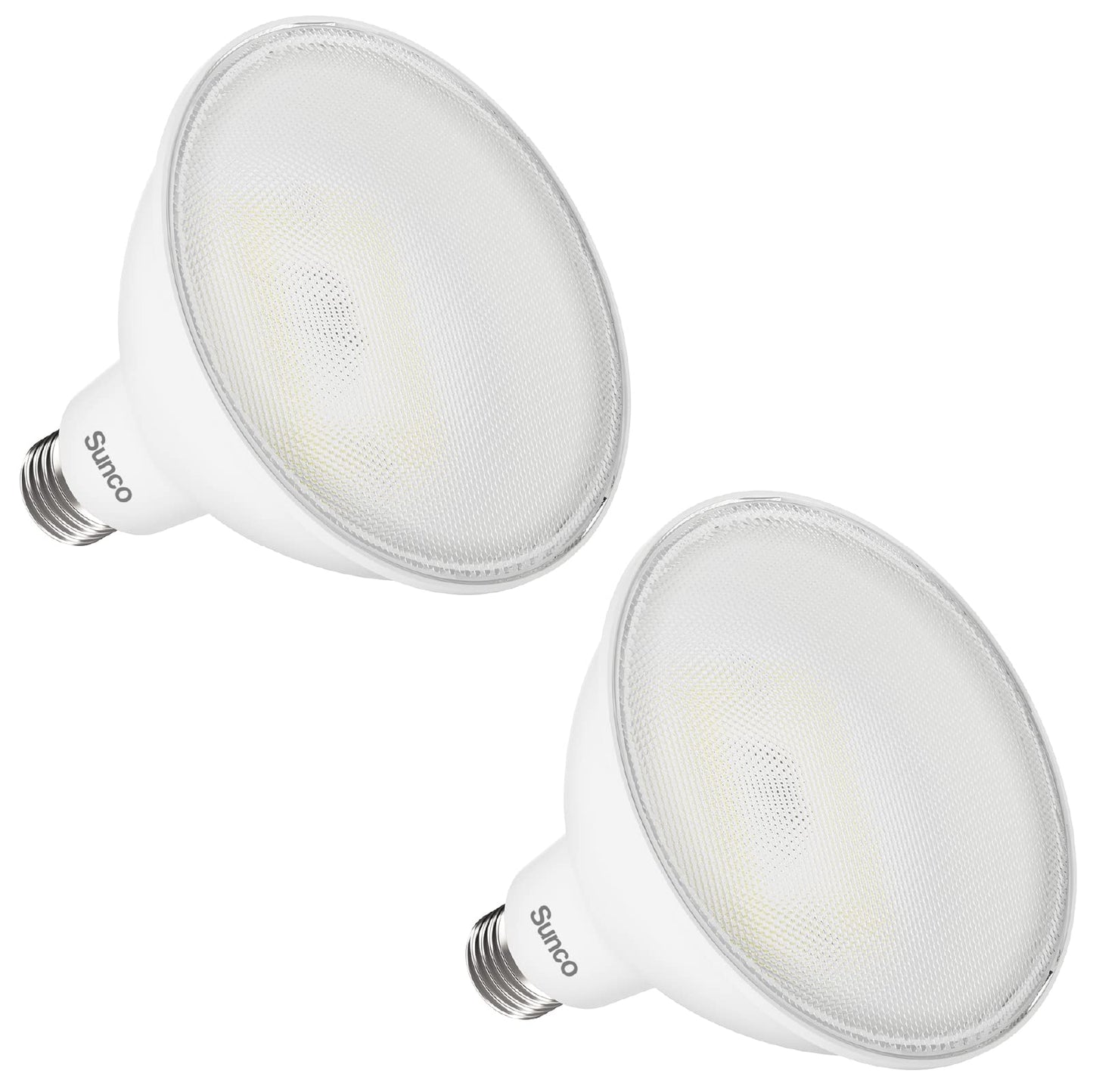 Sunco 2 Pack PAR38 LED Flood Light Bulb, 20W=250W, Dimmable, Waterproof