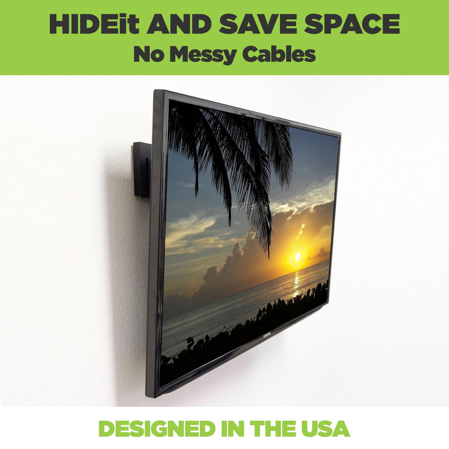HIDEit Mounts Uni-XS Mount - Patented in 2018, Made from Steel Adjustable Extra Small Device, Hide Your Cable TV Box, Modems, Satellite Receivers