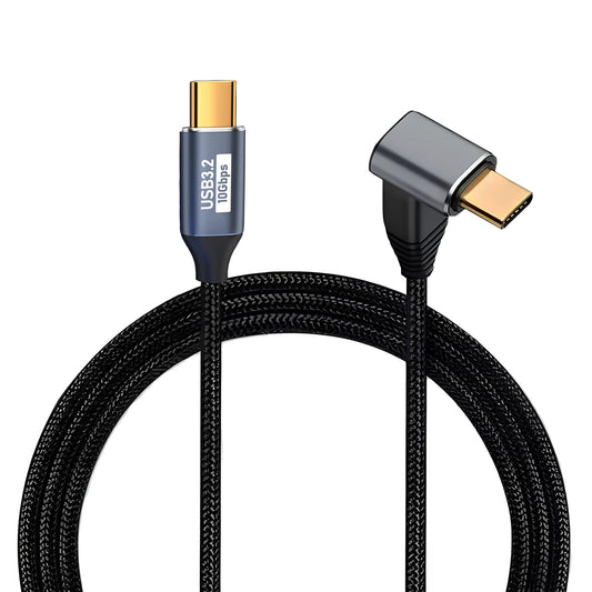 ISLOPU USB C to USB C 3.1 Cable 5ft 90-Degree Type C 100W Cord 4K@60Hz Video Output 5A Power Delivery Charging Wire Compatible for Nintendo Switch2