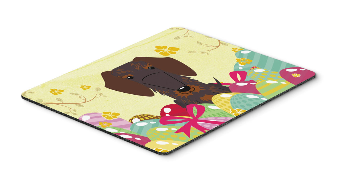 Caroline's Treasures BB6129MP Easter Eggs Wire Haired Dachshund Chocolate Mouse Pad, Hot Pad or Trivet for Home Office Gaming Working Computers Laptop