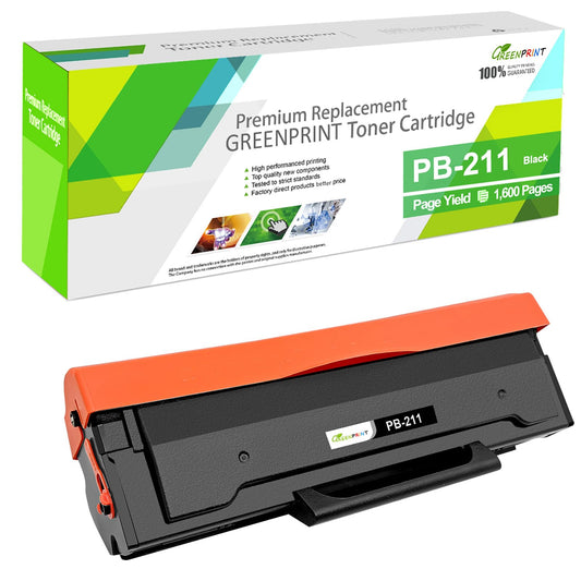 GREENPRINT PB211 PB-211EV Toner Cartridge Compatible for PB-211 PB 211 PB 211EV 1600 Pages Black Work with M6552NW M6602NW M6500NW M6550NW M6600NW