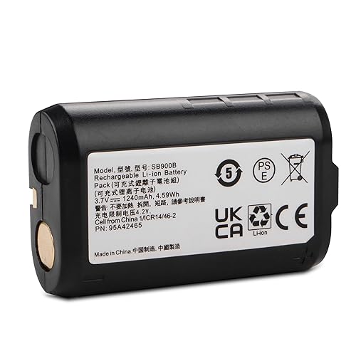 SB900B Lithium-Ion battery Replacement Compatible for Shure P3RA, P9RA+, P10R+ Receivers SB900 SB900A SB900B SB900C, ULX-D, QLX-D, AD Transmitters All
