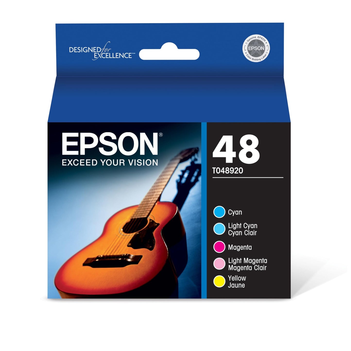 Epson 48 Standard Capacity Color Combo Pack (T048920-S) Works with Stylus Photo R200, R220, R300, R300M, R340, RX500, RX600, RX620