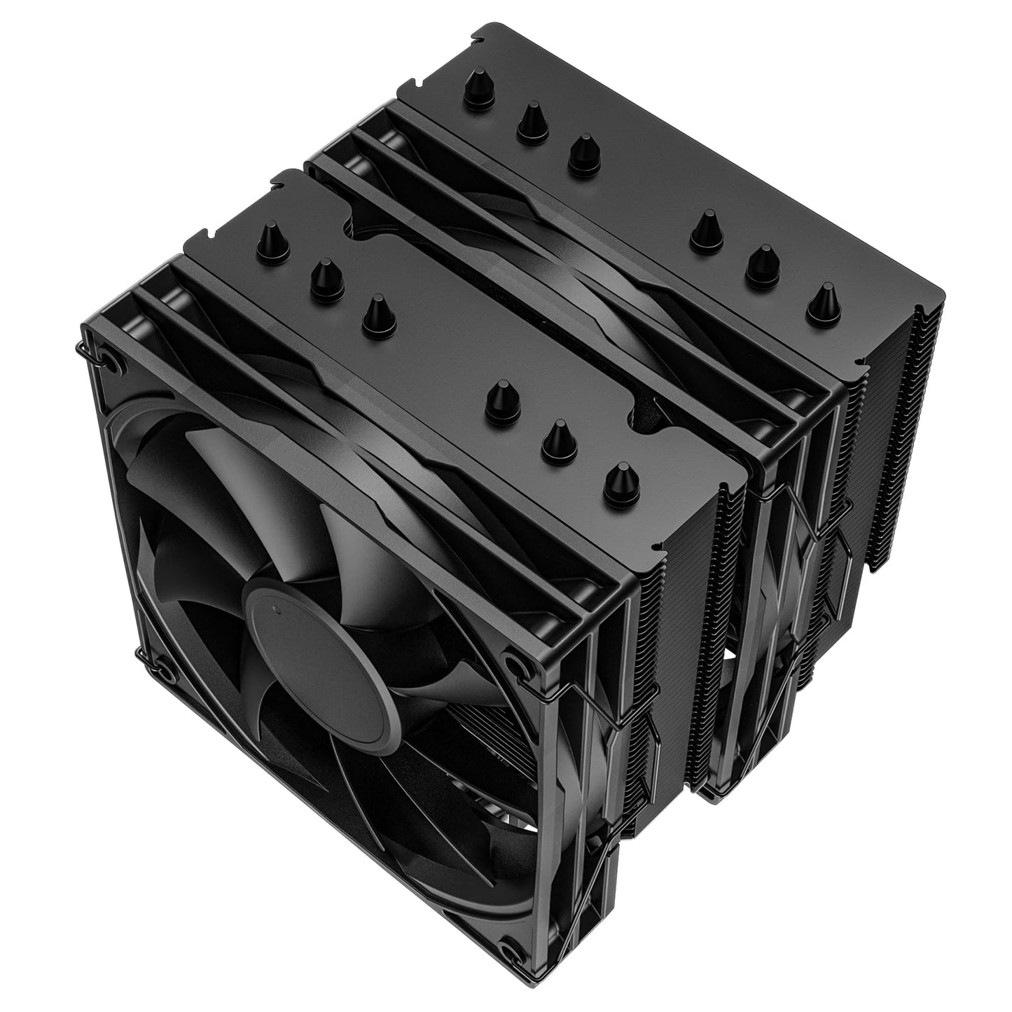 DARKROCK DT6 CPU Air Cooler, Dual Towers with 6 Copper Heat Pipes, 2 x 120mm PWM Fan for Low Noise Operation, Easy Installation - Brackets for Intel