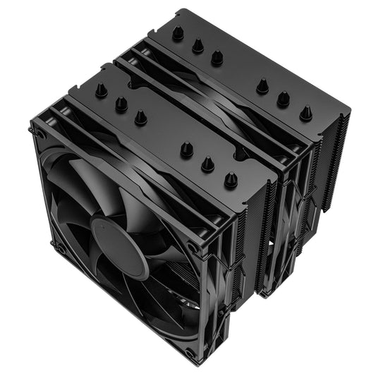 DARKROCK DT6 CPU Air Cooler, Dual Towers with 6 Copper Heat Pipes, 2 x 120mm PWM Fan for Low Noise Operation, Easy Installation - Brackets for Intel