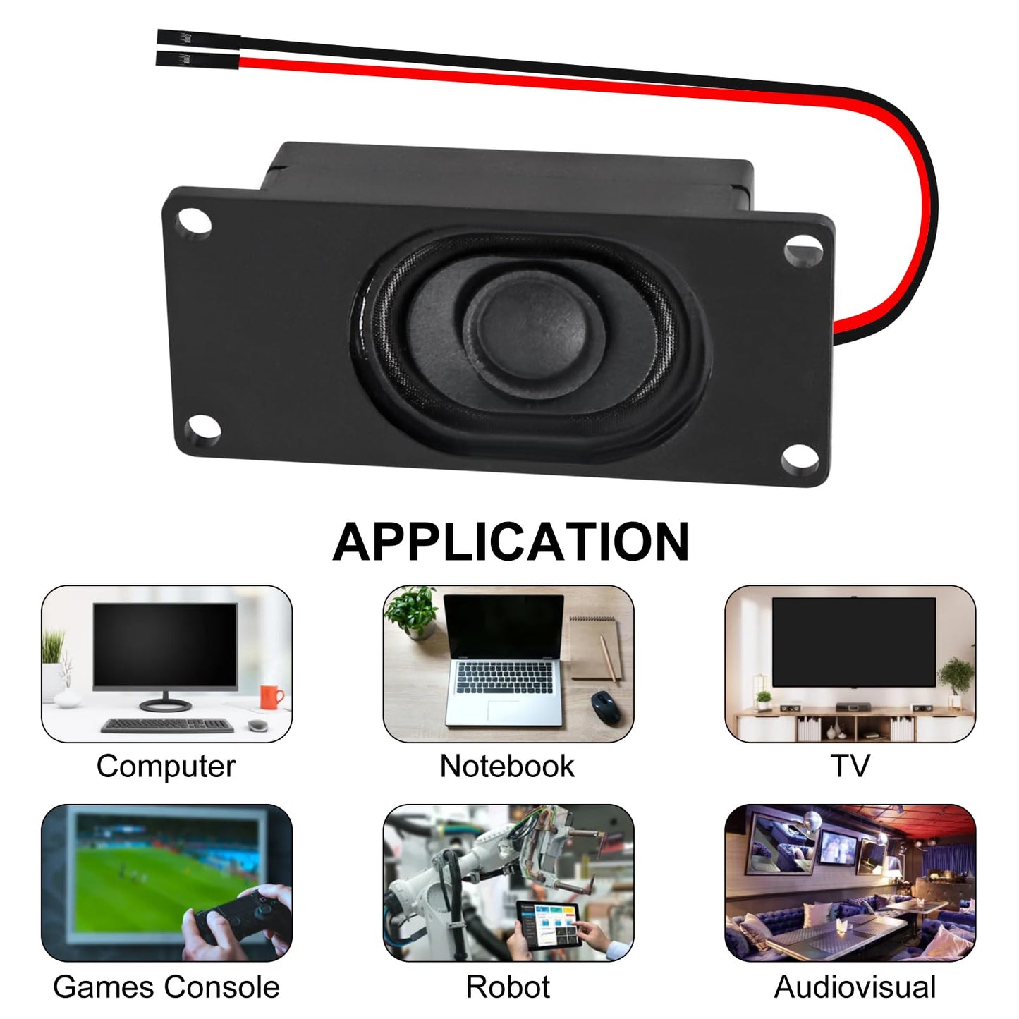AITIAO 6pcs Speaker 3 Watt 8 Ohm Single Cavity 8ohm 3w Mini Speaker with Separating Interface Full-Range Cavity Mobile Portable Advertising Machine