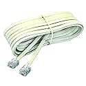 Softalk 48107 Phone Line Cord 15-Feet Ivory Landline Telephone Accessory