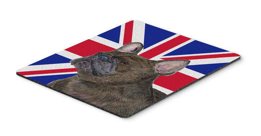 Caroline's Treasures SS4961MP French Bulldog with English Union Jack British Flag Mouse Pad, Hot Pad or Trivet for Home Office Gaming Working