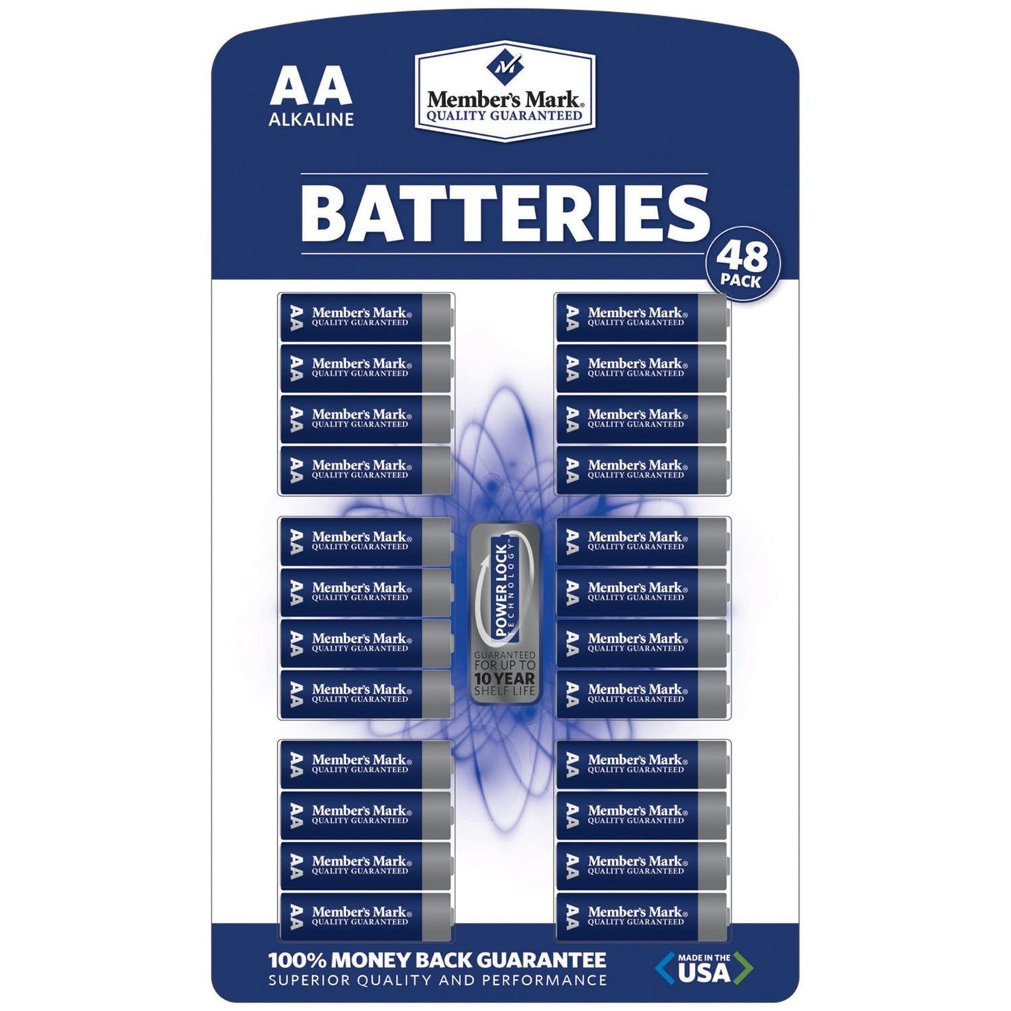 Member's Mark AA Alkaline Batteries - 48 Pack