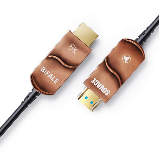 BIFALE 8K Fiber Optic HDMI 2.1 Cable 50ft, Support 8K@60Hz, 4K@120Hz, 48Gbps, eARC Compatible with PS5/4, Xbox Series X, RTX 3080/3090, Denon AV