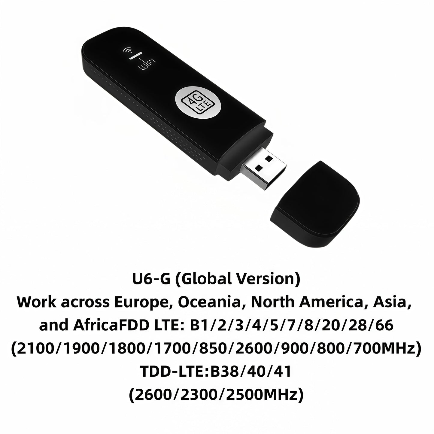 Global Edition 4G LTE Portable WiFi Hotspot for Travel with SIM Card Slot Hotspot Device Support FDD:B1/2/3/4/5/7/8/20/28/66 in North America, South
