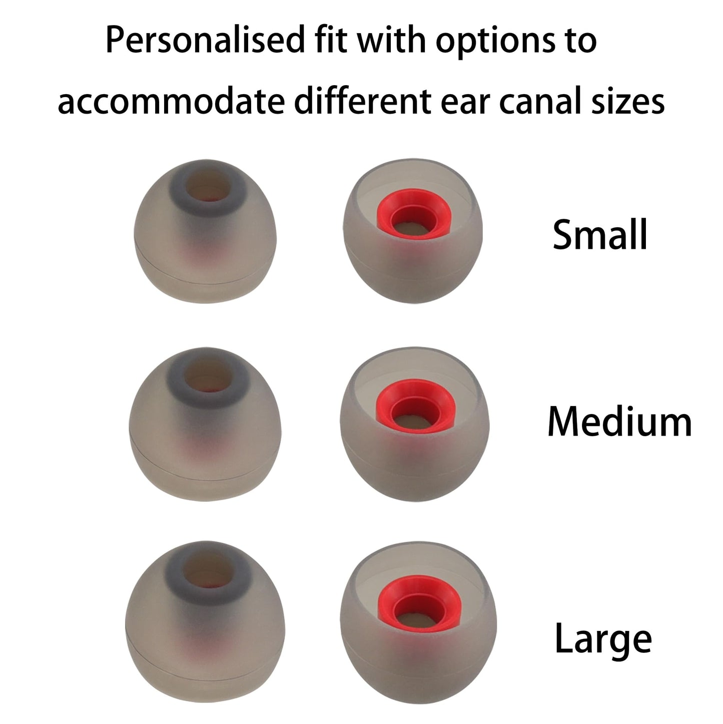NANLANFAN Replacement Silicone Ear Tips for occiam T17 Wireless Earbuds, 9 Pairs (S/M/L)