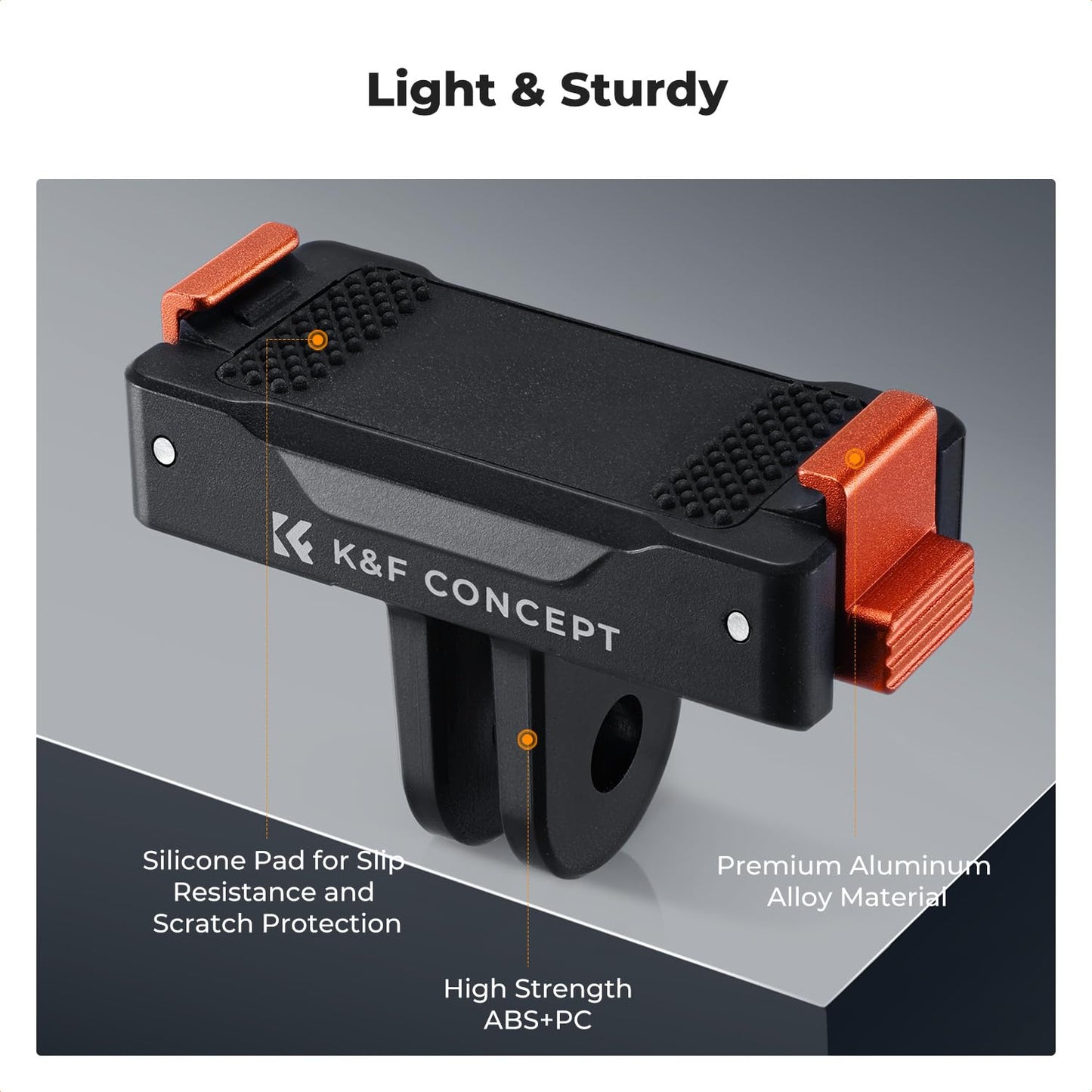 K&F CONCEPT 2 Pack Magnetic Adapter Mount for DJI Osmo Nano/Osmo Action 6, Quick Release Extension Base Bracket with 1/4" Adapter/Quick-Release Buckle