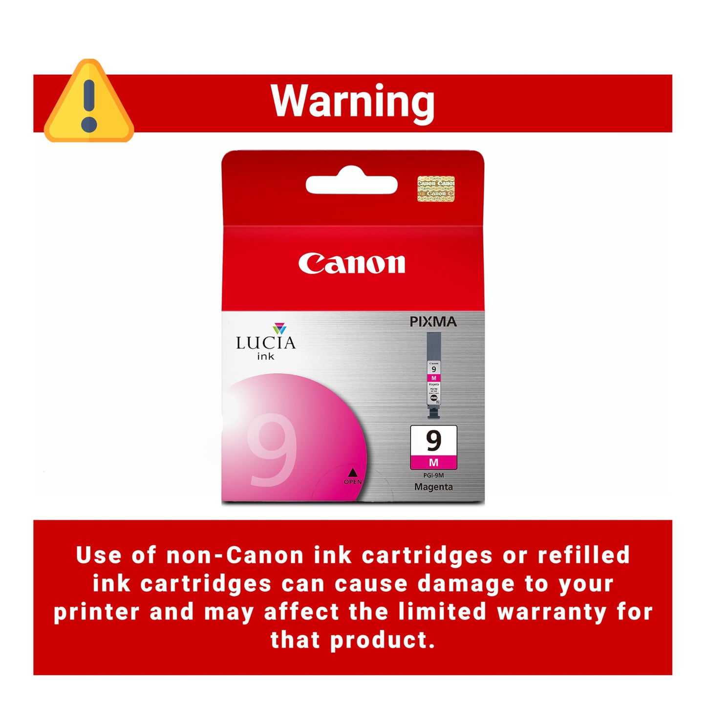 Canon PGI-9 Genuine Magenta Ink Tank, Compatible with Pro9500, Pro9500 Mark II, MX7600, and IX7000 Printers