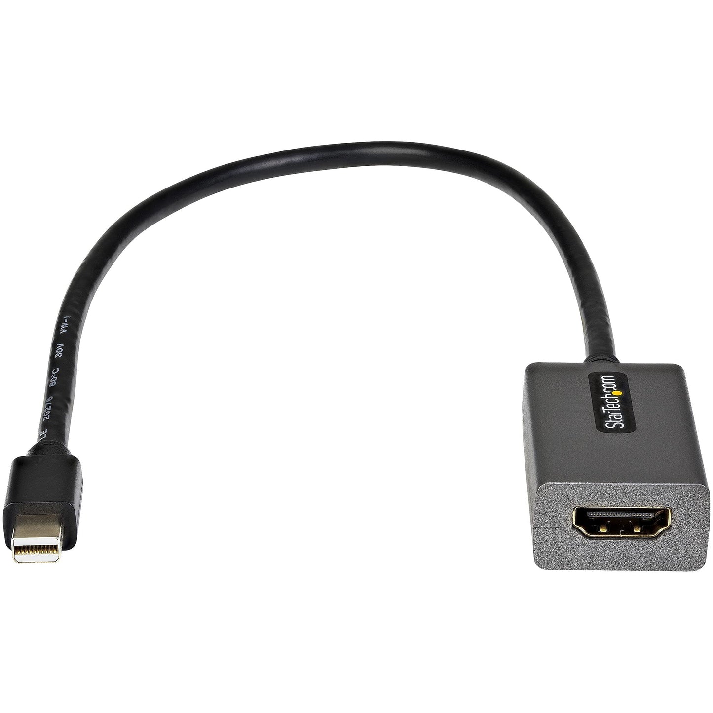StarTech.com Mini DisplayPort To HDMI Adapter 1080p - mDP 1.2 To HDMI Monitor/Display - Mini DP To HDMI Adapter Dongle Converter - 12" Attached Cable