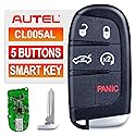 Autel MaxiIM IKEY Programmable Blank Key for Chrysler Dodge, 2026 IKEYCL005AL 5 Buttons Key Fob Replacement, 130FT/ 40M Smart Keyless Entry Remote