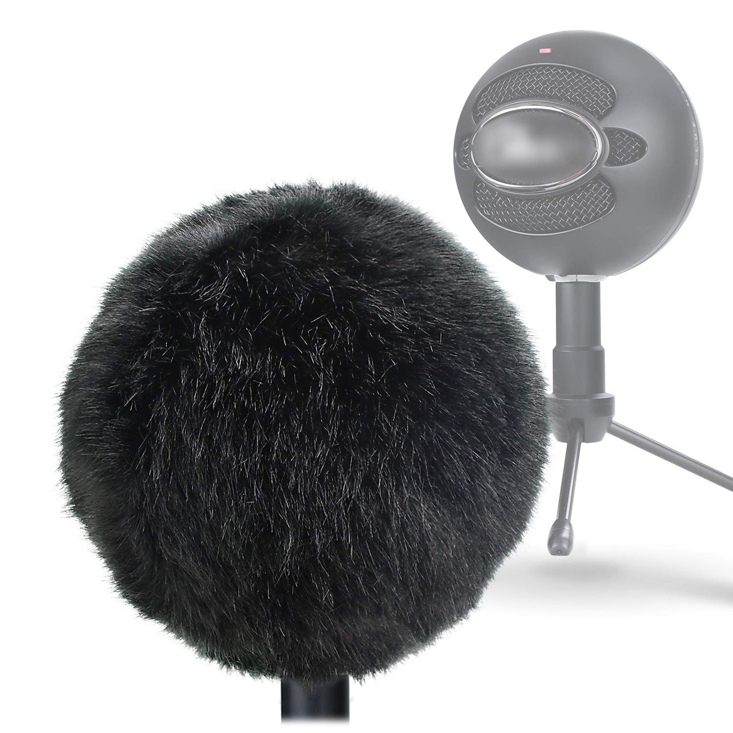 YOUSHARES Furry Windscreen Muff - Customized Pop Filter for Microphone, Deadcat Windshield Wind Cover for Improve Blue Snowball iCE Mic Audio Quality