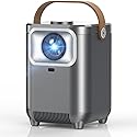 ?Electric Focus & Auto Keystone?TMY Portable Projector with WiFi and Bluetooth, 1080P Projector with Zoom, Movie Projector for Phone/Laptop/TV