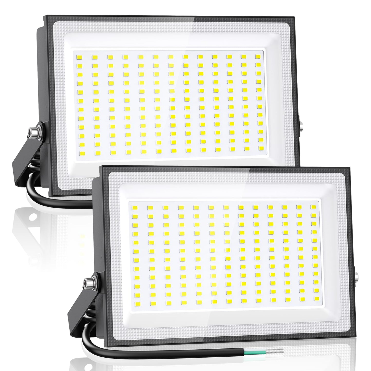 Onforu 150W LED Flood Light Outdoor,15000LM Security Lights, IP66 Waterproof Outdoor Floodlight, 2 Pack 6500K Daylight White LED Exterior Lighting