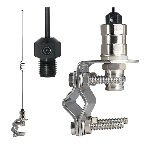 Tram® 140 to 170 MHz VHF/430 to 450 MHz UHF 17-1/4-In. Tall Pre-Tuned Dual-Band Amateur Antenna with Stainless Steel Mirror Mount