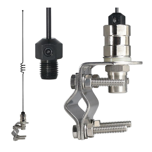Tram® 140 to 170 MHz VHF/430 to 450 MHz UHF 17-1/4-In. Tall Pre-Tuned Dual-Band Amateur Antenna with Stainless Steel Mirror Mount