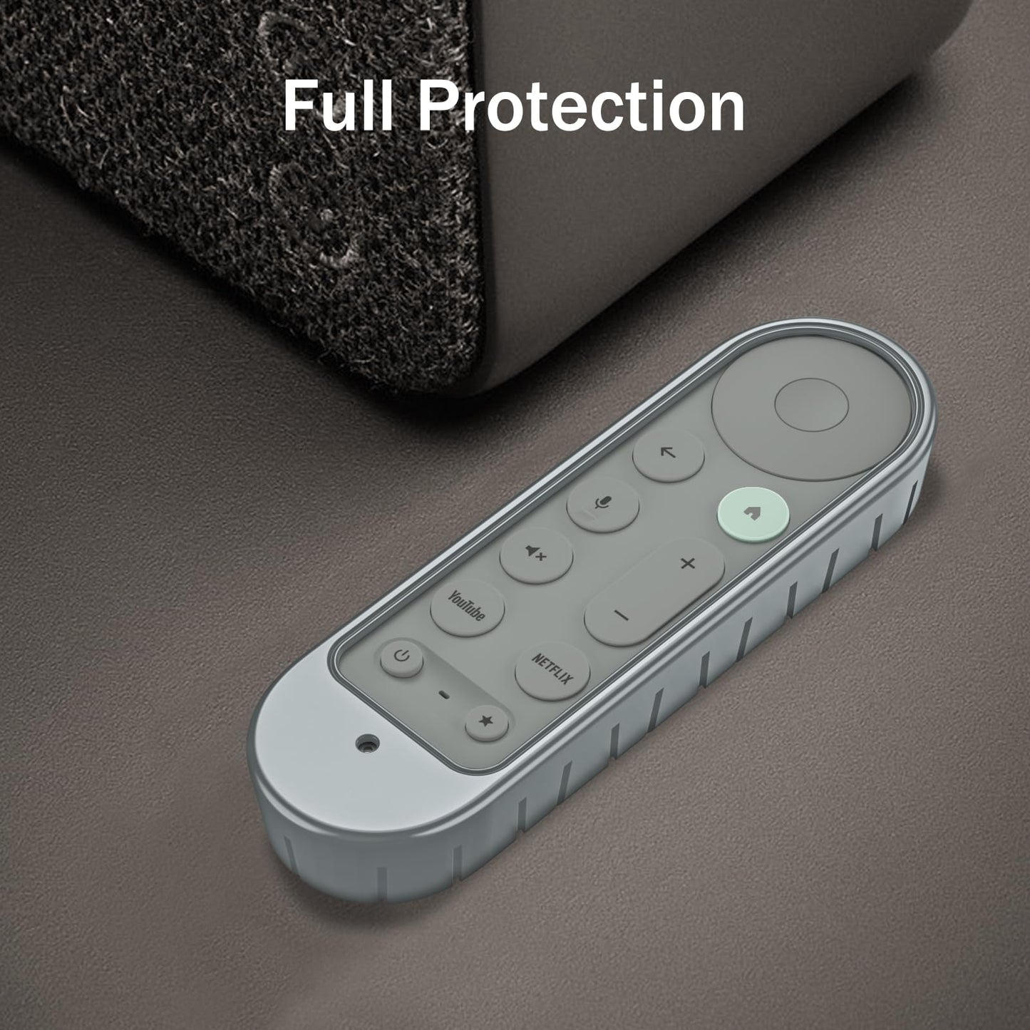 Fintie Protective Case for Google TV Streamer (4K) Voice Search Remote 2024 - Honey Comb Lightweight Anti-Slip Shockproof Silicone Cover (Hazel)