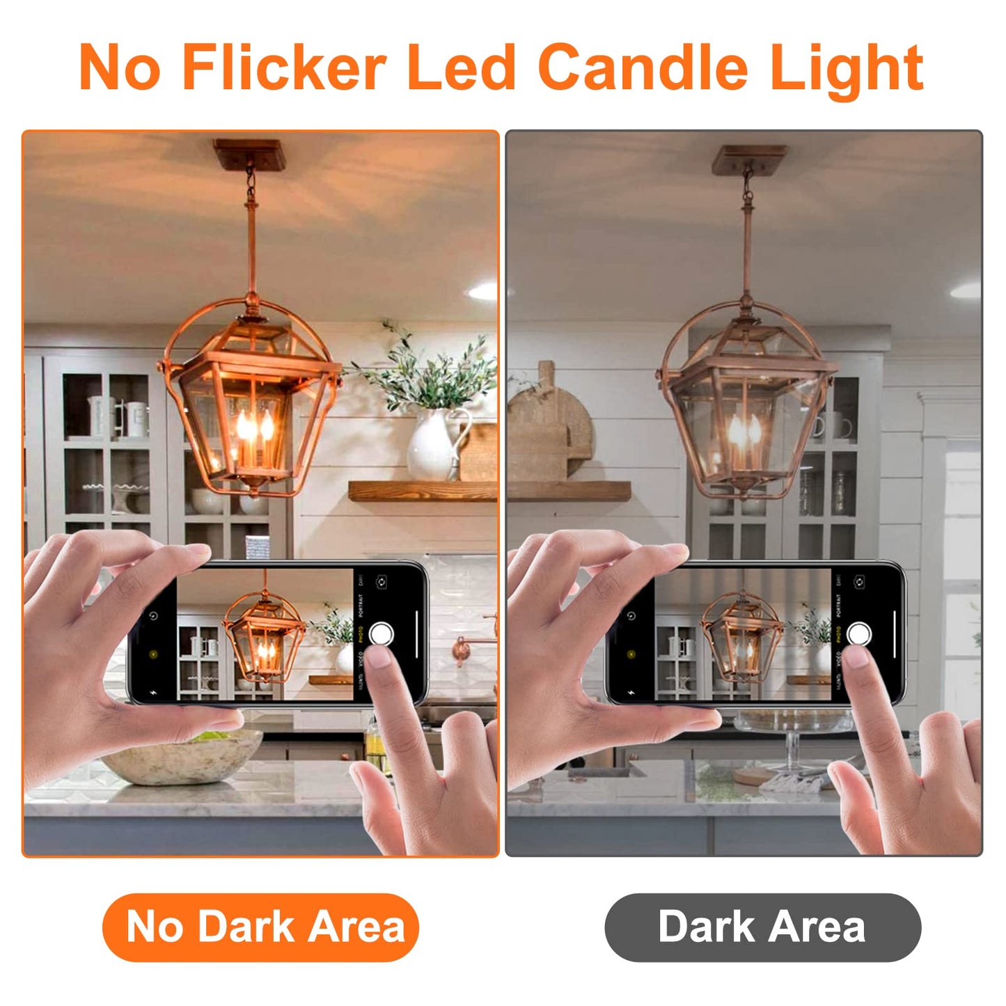 DGE 6x1.5 Watt LED Warm White Ceiling Fan Light Bulbs 20W Equivalent C32 Chandelier Light Bulbs Bright and Lasting 110 Lumen Bent Tip Light Bulb