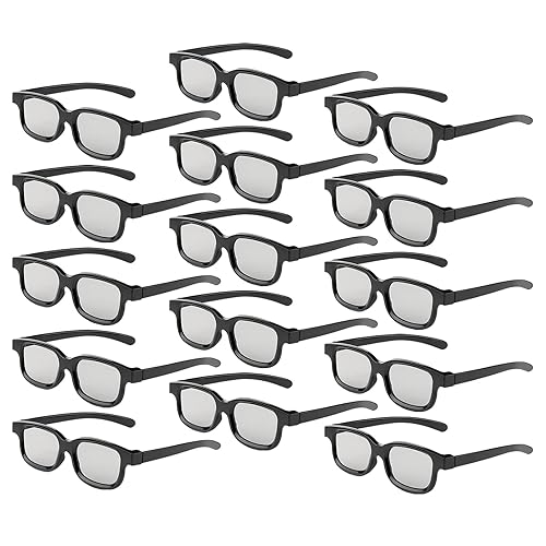 Reald 3D Glasses, Circular Polarized Non-Flashing Passive 3D Glasses for Reald Format Cinema/Passive Polarized 3D TV Projector - 3D-Eyewear That